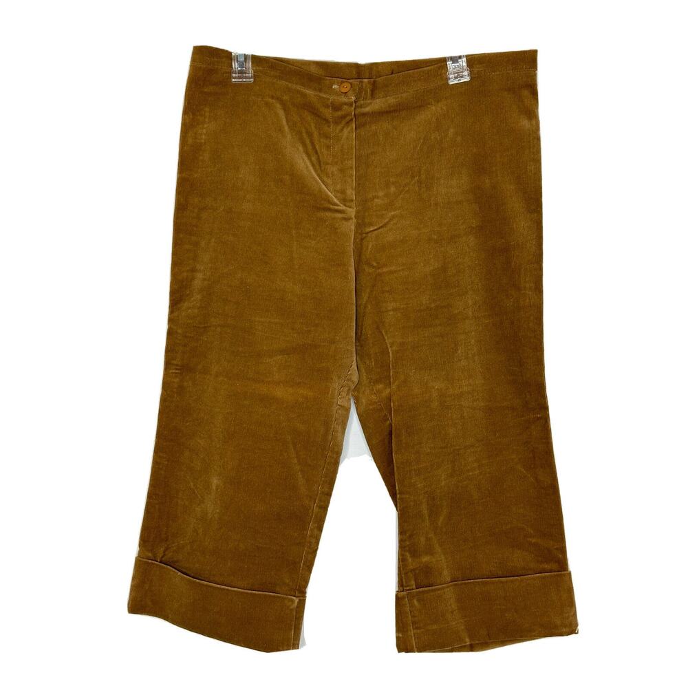 Nira Nira New York Vintage Cordaroy Camel Cotton Cropped Pants Size 10